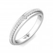 FlyerFit® 18K White Gold Micropave Bead Set Wedding Band