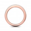 FlyerFit® 14K Pink Gold Micropave Bead Set Wedding Band