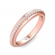 FlyerFit® 14K Pink Gold Micropave Bead Set Wedding Band