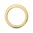 FlyerFit® 14K Yellow Gold Micropave Bead Set Wedding Band