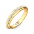 FlyerFit® 14K Yellow Gold Micropave Bead Set Wedding Band
