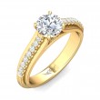FlyerFit® 14K Yellow Gold Micropave Engagement Ring