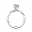 FlyerFit® 14K White Gold Split Shank Engagement Ring