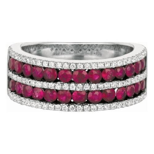 FlyerFit&reg; 14K White Gold Anniversary Bands