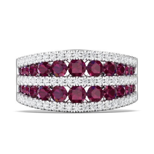 FlyerFit&reg; 14K White Gold Anniversary Bands