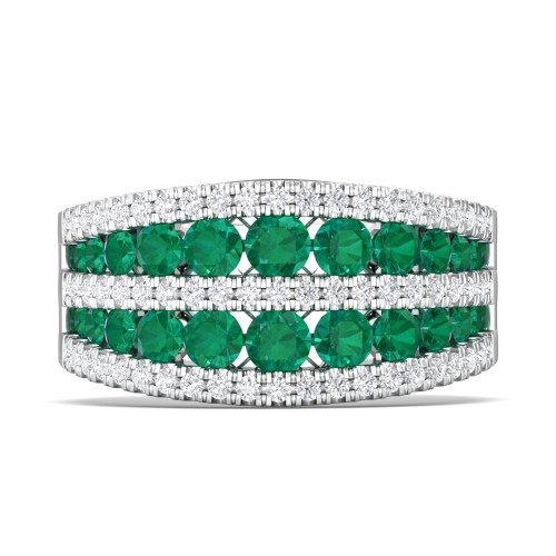 FlyerFit&reg; 14K White Gold Anniversary Bands