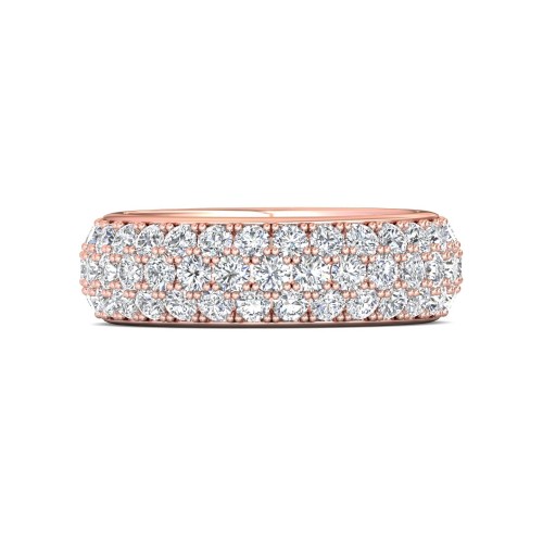 FlyerFit&reg; 18K Pink Gold Anniversary Bands