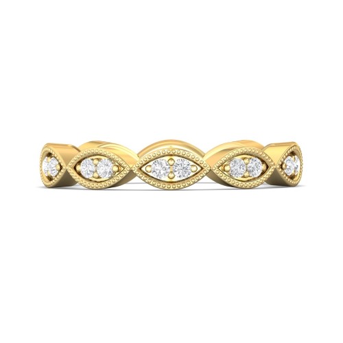 FlyerFit&reg; 18K Yellow Gold Stackers Wedding Band