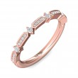 FlyerFit® 14K Pink Gold Stackers Wedding Band