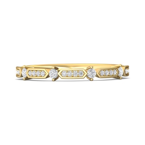 FlyerFit&reg; 18K Yellow Gold Stackers Wedding Band