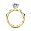 FlyerFit® 18K Yellow Gold Shank And White Gold Top Encore Engagement Ring