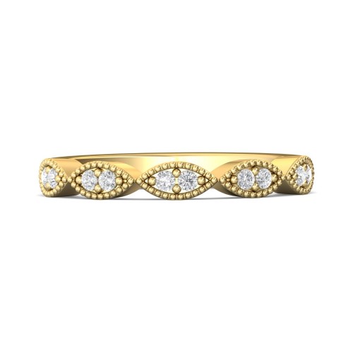 FlyerFit&reg; 18K Yellow Gold Stackers Wedding Band