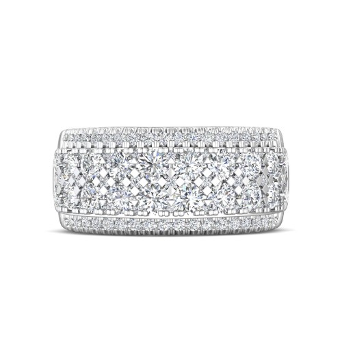 FlyerFit&reg; 14K White Gold Anniversary Bands