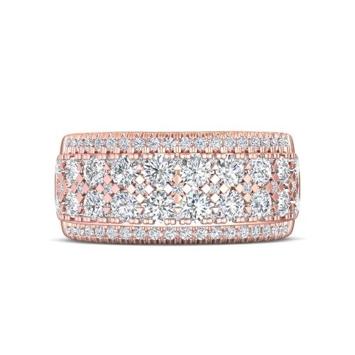 FlyerFit&reg; 14K Pink Gold Anniversary Bands