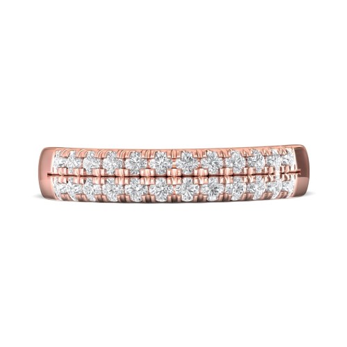 FlyerFit&reg; 18K Pink Gold Anniversary Bands