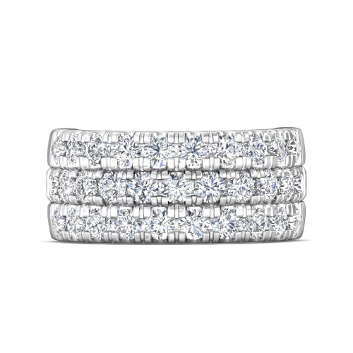 FlyerFit&reg; 18K White Gold Anniversary Bands