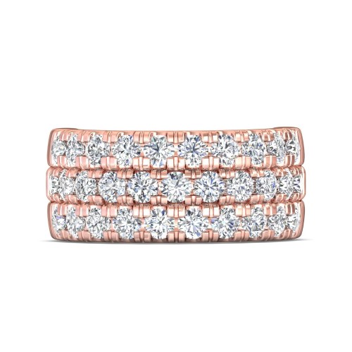 FlyerFit&reg; 14K Pink Gold Anniversary Bands