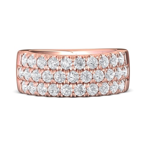 FlyerFit&reg; 18K Pink Gold Anniversary Bands