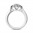 FlyerFit® Platinum Three Stone Engagement Ring