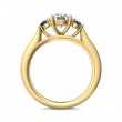 FlyerFit® 14K Yellow Gold Three Stone Engagement Ring