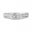 FlyerFit® Platinum Three Stone Engagement Ring