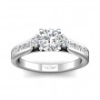 FlyerFit® 14K White Gold Three Stone Engagement Ring