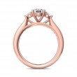 FlyerFit® 14K Pink Gold Three Stone Engagement Ring