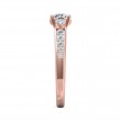 FlyerFit® 14K Pink Gold Three Stone Engagement Ring