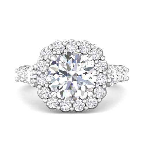 FlyerFit® Platinum Encore Engagement Ring