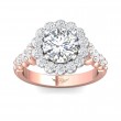 FlyerFit® 18K Pink Gold Shank And White Gold Top Encore Engagement Ring