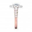 FlyerFit® 18K Pink Gold Shank And White Gold Top Encore Engagement Ring