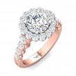 FlyerFit® 18K Pink Gold Shank And White Gold Top Encore Engagement Ring