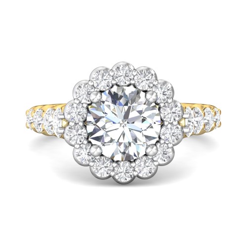 FlyerFit&reg; 14K Yellow and 14K White Gold Encore Engagement Ring