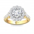 FlyerFit® 18K Yellow Gold Shank And White Gold Top Encore Engagement Ring
