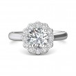 FlyerFit® 14K White Gold Solitaire Engagement Ring