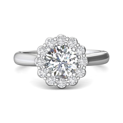 FlyerFit&reg; Platinum Solitaire Engagement Ring