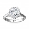 FlyerFit® 14K White Gold Solitaire Engagement Ring