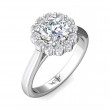 FlyerFit® 14K White Gold Solitaire Engagement Ring