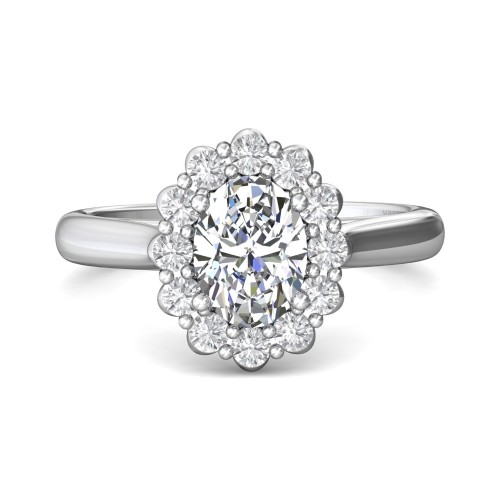 FlyerFit&reg; Platinum Solitaire Engagement Ring