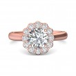 FlyerFit® 14K Pink Gold Solitaire Engagement Ring