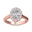 FlyerFit® 14K Pink Gold Solitaire Engagement Ring