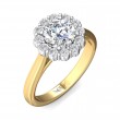 FlyerFit® 14K Yellow and 14K White Gold Solitaire Engagement Ring