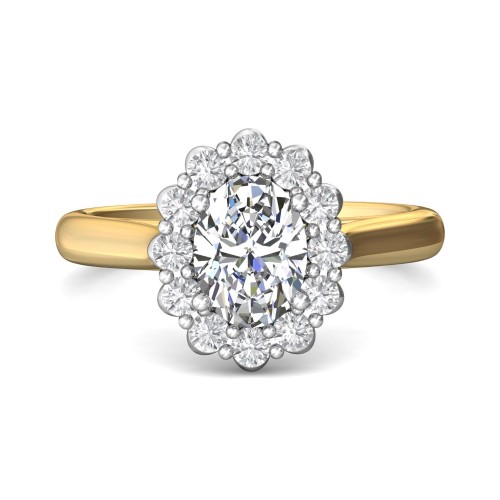FlyerFit&reg; 14K Yellow and 14K White Gold Solitaire Engagement Ring