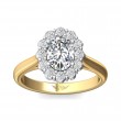 FlyerFit® 14K Yellow and 14K White Gold Solitaire Engagement Ring