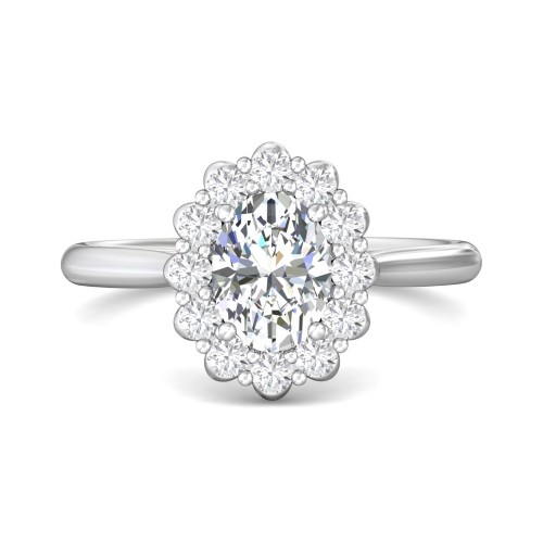 FlyerFit&reg; Platinum Solitaire Engagement Ring