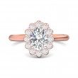 FlyerFit® 18K Pink Gold Solitaire Engagement Ring