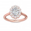 FlyerFit® 18K Pink Gold Solitaire Engagement Ring