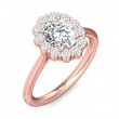 FlyerFit® 18K Pink Gold Solitaire Engagement Ring