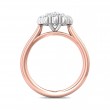 FlyerFit® 14K Pink Gold Shank And White Gold Top Solitaire Engagement Ring