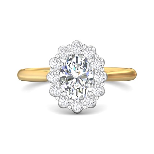 FlyerFit&reg; 14K Yellow and 14K White Gold Solitaire Engagement Ring